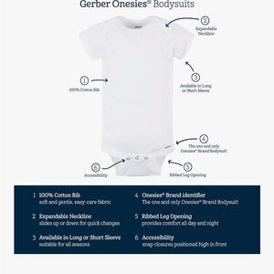 Gerber white Baby Bodysuit